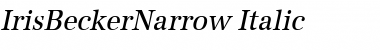 IrisBeckerNarrow Italic Font