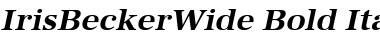 IrisBeckerWide Bold Italic Font