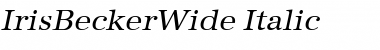 IrisBeckerWide Italic Font