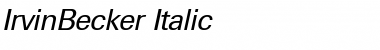 IrvinBecker Italic Font
