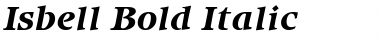 Isbell Bold Italic Font