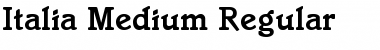 Italia Medium Regular Font