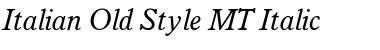 Italian Old Style MT Italic Font