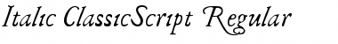Italic ClassicScript Regular Font