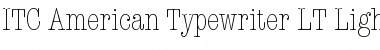 AmericanTypewriter LT LightCn Regular Font