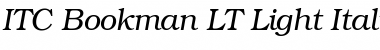 Bookman LT Light Italic