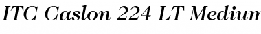 Caslon 224 LT Medium Italic Font