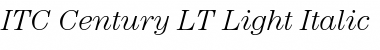 ITCCentury LT Light Italic Font