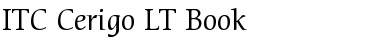 ITCCerigo LT Book Regular Font