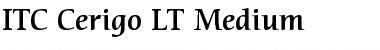 ITCCerigo LT Medium Regular Font