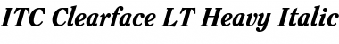 Clearface LT Regular Bold Italic