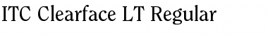 Clearface LT Regular Regular Font