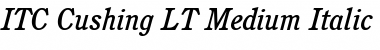 Cushing LT Medium Italic Font