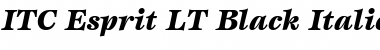 Esprit LT Black Italic Font