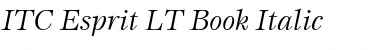 Esprit LT Book Italic Font