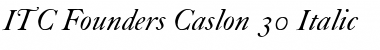 FCaslon 30 ITC Italic Font