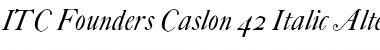 FCaslon 42 ITC Italic