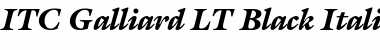 Galliard LT Black Italic Font