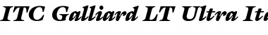 Galliard LT Ultra Italic Font
