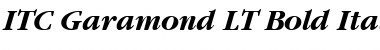 Garamond LT Bold Italic Font