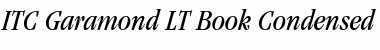 Garamond LT BookCondensed Italic Font
