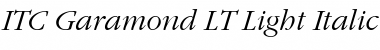 Garamond LT Italic Font