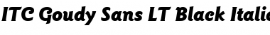 GoudySans LT Black Italic Font