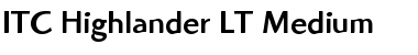 ITCHighlander LT Medium Regular Font
