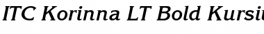 Korinna LT Bold Italic