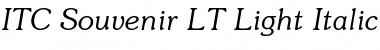 Souvenir LT Italic Font