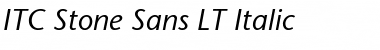 StoneSans LT Italic