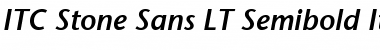 StoneSans LT Bold Italic Font