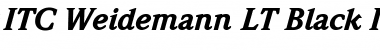 Weidemann LT Medium Bold Italic