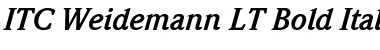 Weidemann LT Book Bold Italic Font