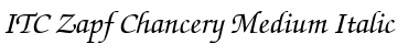 ITC Zapf Chancery Medium Italic Font