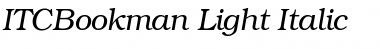 ITCBookman-Light LightItalic Font