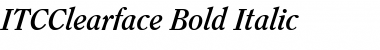 ITCClearface BoldItalic Font