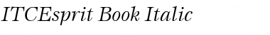 ITCEsprit-Book BookItalic Font