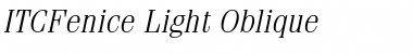 ITCFenice-Light LightItalic Font