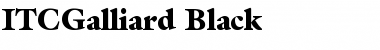 ITCGalliard-Black Black Font