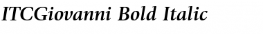 ITCGiovanni BoldItalic Font