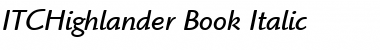ITCHighlander-Book BookItalic Font