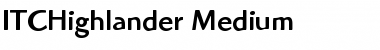 ITCHighlander-Medium Font