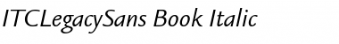 ITCLegacySans-Book BookItalic Font