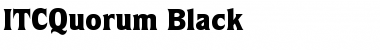 ITCQuorum-Black Black Font