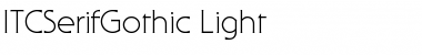 ITCSerifGothic-Light Font