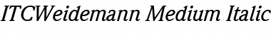 ITCWeidemann-Medium MediumItalic Font
