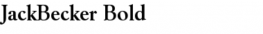 JackBecker Bold Font