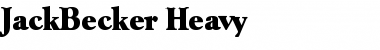 JackBecker-Heavy Font