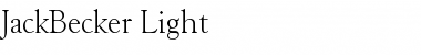 Download JackBecker-Light Font